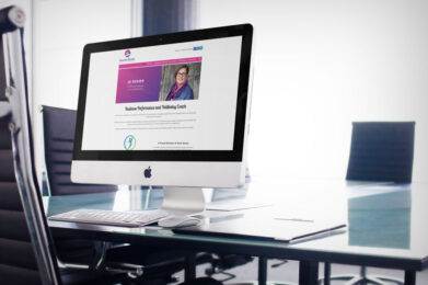 Success Stream case study web design iMac mockup