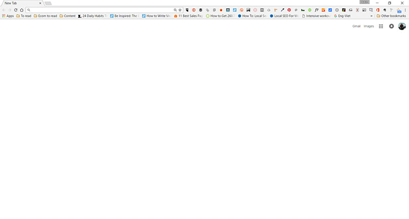 A poor example of a web page: an empty page